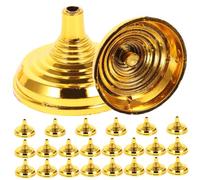 VICASKY Support Mural pour Mât De Drapeau Plaqué Or 24 Pièces, Base Ronde Dorée, Fixation Murale Intérieure Et Extérieure, Support De Drapeau pour Balcon, Véranda, Jardin