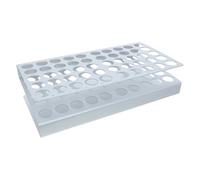 VICASKY Support pour Tubes à Essais Rack Multilayer Ouvert en Aluminium Argenté Z Forme, Optimisation D'espace et Haute Stabilité pour Expériences Scientifiques en Laboratoire
