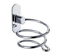 VICASKY Support Sèche Cheveux Mural Acier Inoxydable Rack de Rangement Pratique pour Salle de Bain Design Sans Perçage Étagère Stable pour Sèche Cheveux Argenté