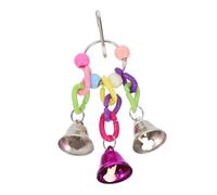 VICASKY Suspendu pour Perruches avec Cloche Colorée Accessoire de Cage pour Perroquets Stimule Physique Cognition des Petits Oiseaux