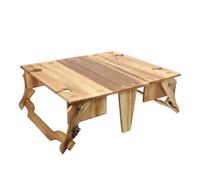 VICASKY Table en Bois Multifonctionnelle Pliante Panier de Rangement Pratique, Design Élégant, Facile à Transporter pour Pique-niques et Voyage Couleur Aléatoire