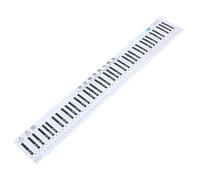 VICASKY Tableau Comparatif pour Piano 88 Touches en Pvc Blanc, Imperméable Impression Claire, Design Ratio Touche 1:1, pour Pratique et Enseignement du Piano
