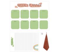VICASKY Tableau Magnétique Frigo Effaçable Planning Hebdomadaire Réutilisable Tableau Mémo Aimanté pour Frigo Organisateur de Semaine Magnetique Planificateur de Repas Magnétique