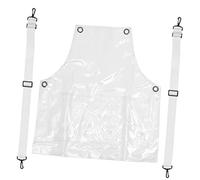 VICASKY Tablier de Coiffeur Transparent Ajustable Bretelles Croisées Tablier de Stylist pour Hommes et Femmes à Eau Huile pour Salon Cuisine et Jardinage