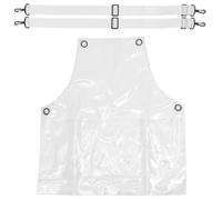 VICASKY Tablier de coupe de cheveux résistant à l'huile Soins du corps Homme Tablier de coiffeur Tabliers de dos Traversée Accessoires de salon Tablier transparent Tablier d'artiste Blanc TPU