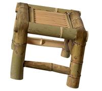 VICASKY Tabouret Bambou Vintage Naturel Siège Bas Solide Multifonction pour Salle de Bain Salon Balcon et Décoration Intérieure avec Support pour Plantes Style Rustique