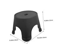 VICASKY Tabouret Plastique Antidérapant pour Marchepied Stable et pour Salle de Bain et Bureau Support Sûr pour Garçon Fille Noir Large