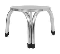 VICASKY Tabouret Rond en Acier Inoxydable 22 CM Marchepied Multifonction Antidérapant Compact et Empilable Cuisine Salle de Bain et Usage Domestique Repose-Pieds Robuste Facile à