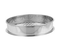 VICASKY Tamis Acier Inoxydable 20 Cm à Trous Ronds 10 Mm, Outil Pratique pour Tamisage Sol Et Compost, Facile à Ranger Et Utiliser en Jardin