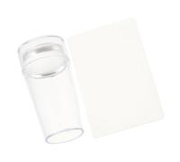 VICASKY Tampon à Ongles Transparent avec Grattoir Outil de Manucure Diy pour Nail de Tampon à Vernis à Ongles