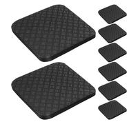 VICASKY Tapis de Course Antidérapant Noir en Pu, Lot de 8 Pièces, Stabilité Non Glissante et Mobilité Facile, pour Tapis de Course et Fitness à Domicile