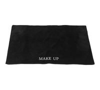 VICASKY Tapis de Maquillage Rectangulaire Noir 50 X 80 Cm en Tissu Résistant Anti-plis, Nappe de Présentation pour Coiffeuse et Table de Beauté, Facile à Nettoyer, pour Salons, Nail Art