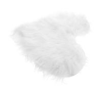 VICASKY Tapis de salon coeur oreiller coeur flou tapis à rose Tapis en fausse pour chambre tapis coeur de coeur de dessin animé mignon peluche blanche