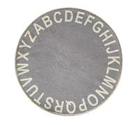 VICASKY Tapis de Sol en Coton Rond Alphabet pour Bébé et Garçon et Filles Tapis D’éveil Doux et Éducatif Confortable pour Chambre D’garçon et Filles Usage Intérieur