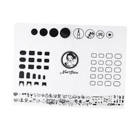 VICASKY Tapis en Silicone pour Ongles Taille Standard Ultra Souple Tapis de Stamping Nail Art Guide Autocollants Manucure Professionnelle Usage Domicile Outil D’entraînement