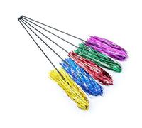 VICASKY Teaser De Chat Et Canne à Pêche pour Chat en Plastique Rubans Réfléchissants Colorés Lot De 3 Pièces pour Jeux De Stimulation à La Maison