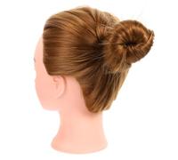 VICASKY Tête de Pratique Capillaire Dorée en Fibre Synthétique Haute Température Modèle de Formation Coiffure pour Étudiants Tête de Mannequin D’Entraînement pour Coupe Tressage et