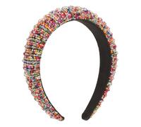 VICASKY -tête Diamant Cristal Diadème Pour Les Femmes Gros Bandeaux Ornés De Bijoux Bandeau Perlé Pour Femme Accessoires De Cheveux Des Filles Diadèmes Accessoires Femmes Strass Rouge