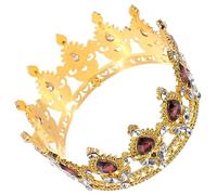 VICASKY Tiare de la couronne baroque décor doré Oh casque épouser accessoire cheveux mariage couronnes de reconstitution historique coiffure de mariée de mariage couronne cosplay alliage