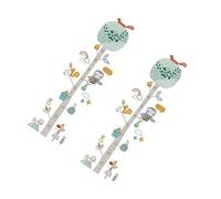 VICASKY Toise Murale Animaux Jungle Sticker Décoration Chambre Garçon Fille Toise Croissance Colorée Autocollant Mesure Hauteur Garçon Fille Facile à Utiliser