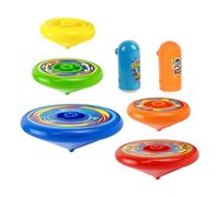 VICASKY Toupie Empilable Garçon Fille avec Arène Colorée Gyroscopique Éducatif pour Garçons et Filles Améliore Coordination et Motricité Fine Toupies Lanceurs Rangement Couleur Aléatoire