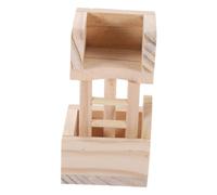 VICASKY Tour Observation Bois pour Petit Animal Jouet Résistant Morsure pour Hamster Et Cochon Accessoire Ludique Et Sûr Style Aléatoire