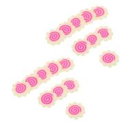 VICASKY Tranches D’Argile Molle Imitation Narutomaki 1 Cm 60 G pour Décoration Alimentaire Factice, Accessoires Maison Miniature, Pâte à Modeler Artisanale Japonaise pour Nail Art