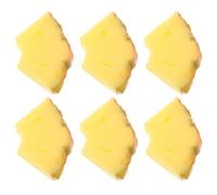 VICASKY Tranches D'ananas Factices Modèle de Fruit Artificiel en PVC 6pcs Design Réaliste Jaune pour Décorations Polyvalentes et Accessoires de Photographie
