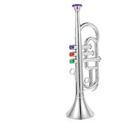 VICASKY Trompette musicale pour enfants - Trompettes métalliques - Accessoires d'instruments de musique - Modèle de bruit - Accessoire pour saxophone - Cadeau d'anniversaire pour garçons et filles