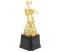 VICASKY Trophée en Plastique Musical Forme Note de Musique, Petit Trophée Décoratif pour Concours de Chant, Récompense Légère et Résistante pour Cérémonie Scolaire et Fête Réutilisable