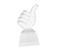VICASKY Trophée Transparent Décoratif Forme de Main Prix Délicat et Créatif Accessoire de Récompense Unique Décoration Élégante pour Adultes