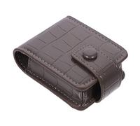 VICASKY Trousse à Rouge à Lèvres avec Miroir Mini Compacte pour Femme, 3 Compartiments, Couleur Gris, Trousse de Maquillage Portable pour Voyage et Bureau