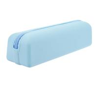 VICASKY Trousse de maquillage en silicone - Sac de voyage étanche - Sac à goûter pour les déplacements - Sac de maquillage en silicone - Sac de voyage - Trousse de toilette portable, bleu ciel