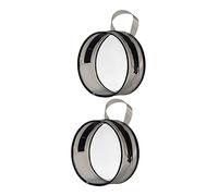 VICASKY Trousse De Maquillage Transparente 2 Pièces Ronde PVC Capacité Légère Portable pour Voyage Organisation Cosmétique