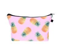VICASKY Trousse de Toilette Imprimée Ananas 3D Pochette Maquillage Portable Légère et Compacte Paquet de Rangement Cosmétique pour Voyage et Activités D’Extérieur Design
