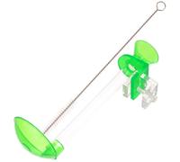 VICASKY Tube de Nourrissage pour Crevettes Transparent Accessoire Aquarium Tube Alimentation Réservoir Crevette avec Brosse Aquarium Pratique pour Poisson Vacances