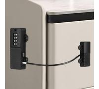 VICASKY Verrou à Code Sans Perçage pour Réfrigérateur et Armoire Serrure de Sécurité Garçon Fille Protection Accident avec Combinaison Verrouillage Pratique pour Placard et Noir