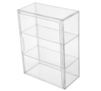 VICASKY Vitrine Transparente Empilable en Acrylique 36X27X13 CM à 2 Compartiments Porte Magnétique Boîte d'Exposition pour Figurines Objets de Collection et Miniatures Étui de