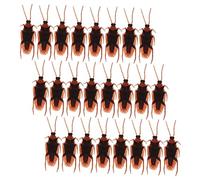 VICASKY Xiaoqiang Lot de 100 nouveaux modèles de cafards réalistes Accessoires de farce Simulation Cafards Jouets amusants Faux cafards en plastique marron