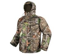 VicBre Veste de chasse à motif camouflage, manteau d'hiver doux avec capuche amovible, vêtements chauds (S-4XL), camouflage vert, X-Large