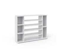 Vicco Armoire à chaussures Levin, Blanc, 116.2x87.4cm, pour le rangement de chaussures avec étagères ouvertes et accessibles