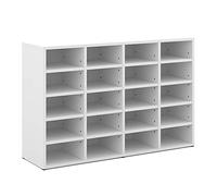 Vicco Armoire à chaussures Lysander, Blanc, 104 x 66 cm