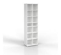 Armoire à chaussures Paris, 52.4x183.3cm 22 compartiments, Blanc, Vicco 29345