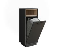 Vicco Armoire à Linge Beatrice, Anthracite/Sonoma, 38x93cm avec Poche intérieure Amovible, avec Panier à Linge intégré pour Le Stockage du Linge Sale