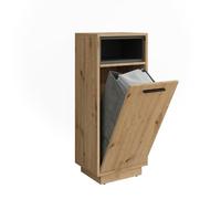 Vicco Armoire à Linge Beatrice, Chêne Artisan/Anthracite, 38x93cm avec Poche intérieure Amovible, avec Panier à Linge intégré pour Le Stockage du Linge Sale