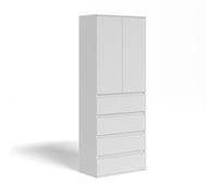 Vicco Armoire à vêtements Claus, Blanc, 74x191.5cm
