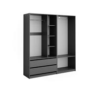 Vicco Armoire à vêtements Elmo, Anthracite, 180x200cm