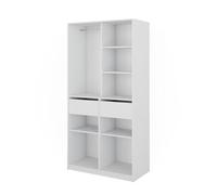 Vicco Armoire à vêtements Elmo, Blanc, 100x200cm