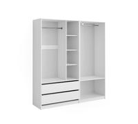 Vicco Armoire à vêtements Elmo, Blanc, 180x200cm