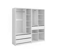 Armoire à vêtements Elmo 200x200cm Lot de 2 Blanc Vicco